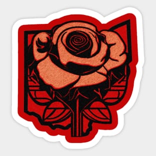Ohio Rooted Rose Sticker